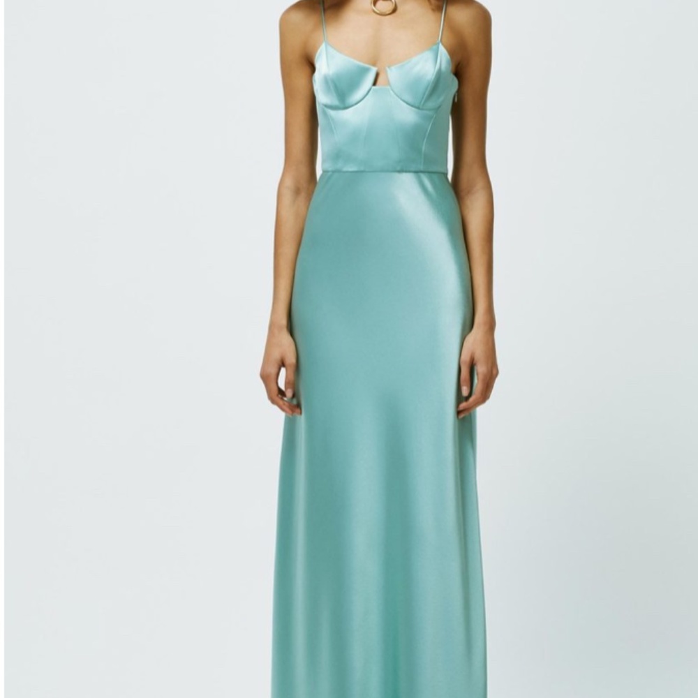 Galvan Phoebe Bustier Dress in Sage Size French 36/US 4/UK 8